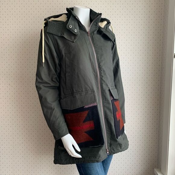 NWOT Woolrich White Collection 3-In-1 Cotton Wool Parka PW10